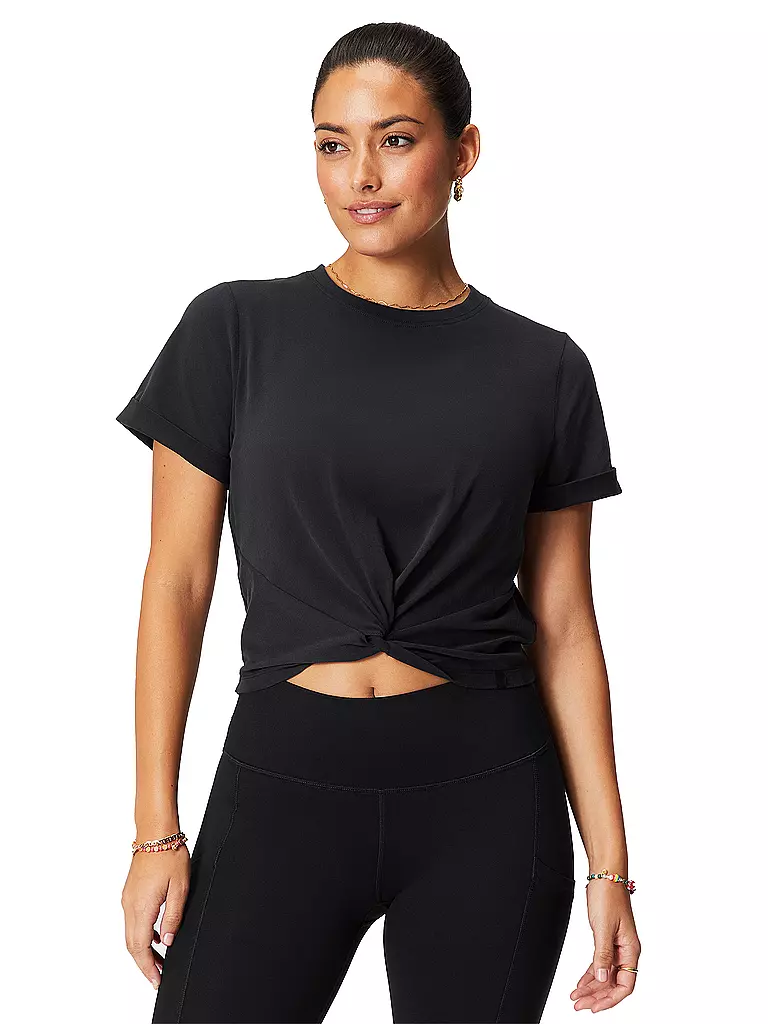 FABLETICS | Damen Fitnessshirt Twist Cooton Front | Nero