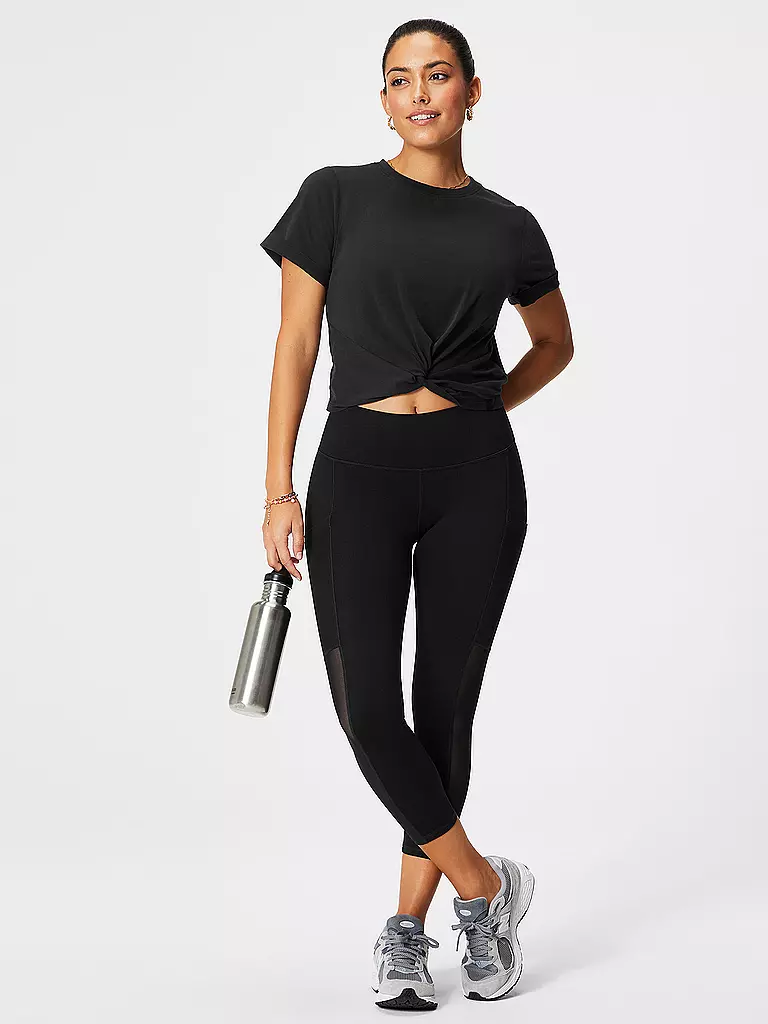FABLETICS | Damen Fitnessshirt Twist Cooton Front | Nero