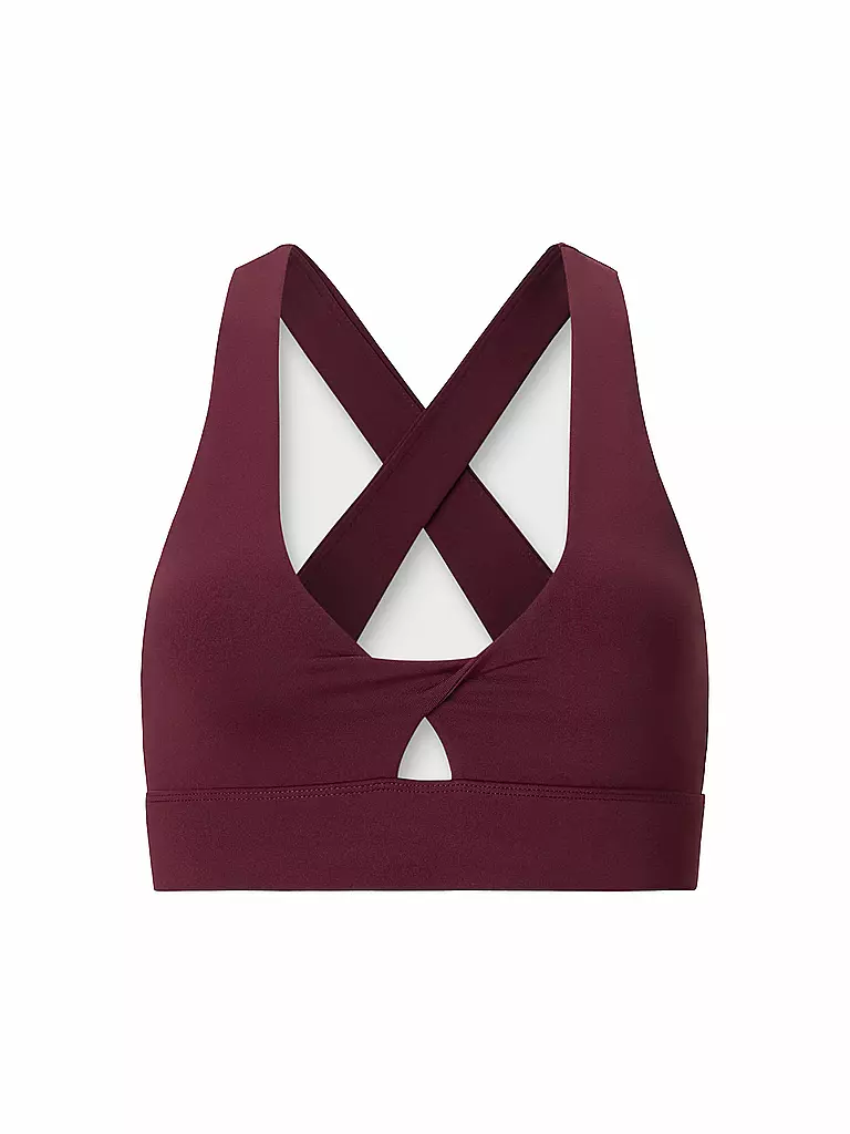 FABLETICS | Damen Sport-BH Oasis Twist Medium Support | Rosso scuro