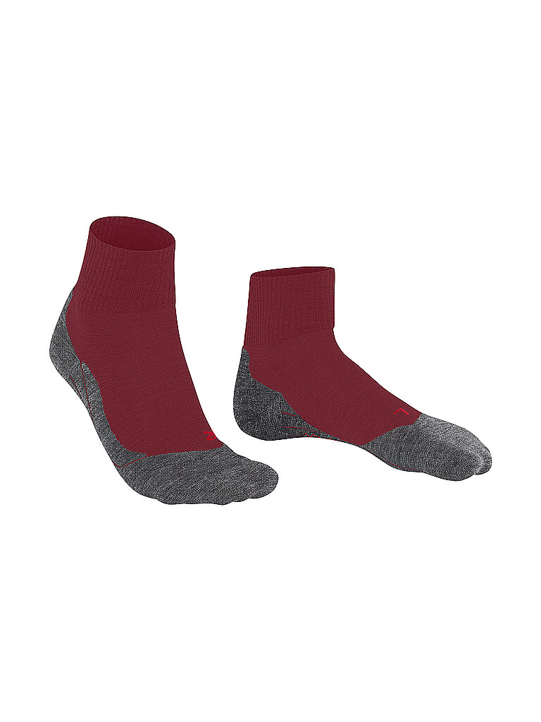 Calze da trekking da donna TK 5 Short rosso scuro 35/36