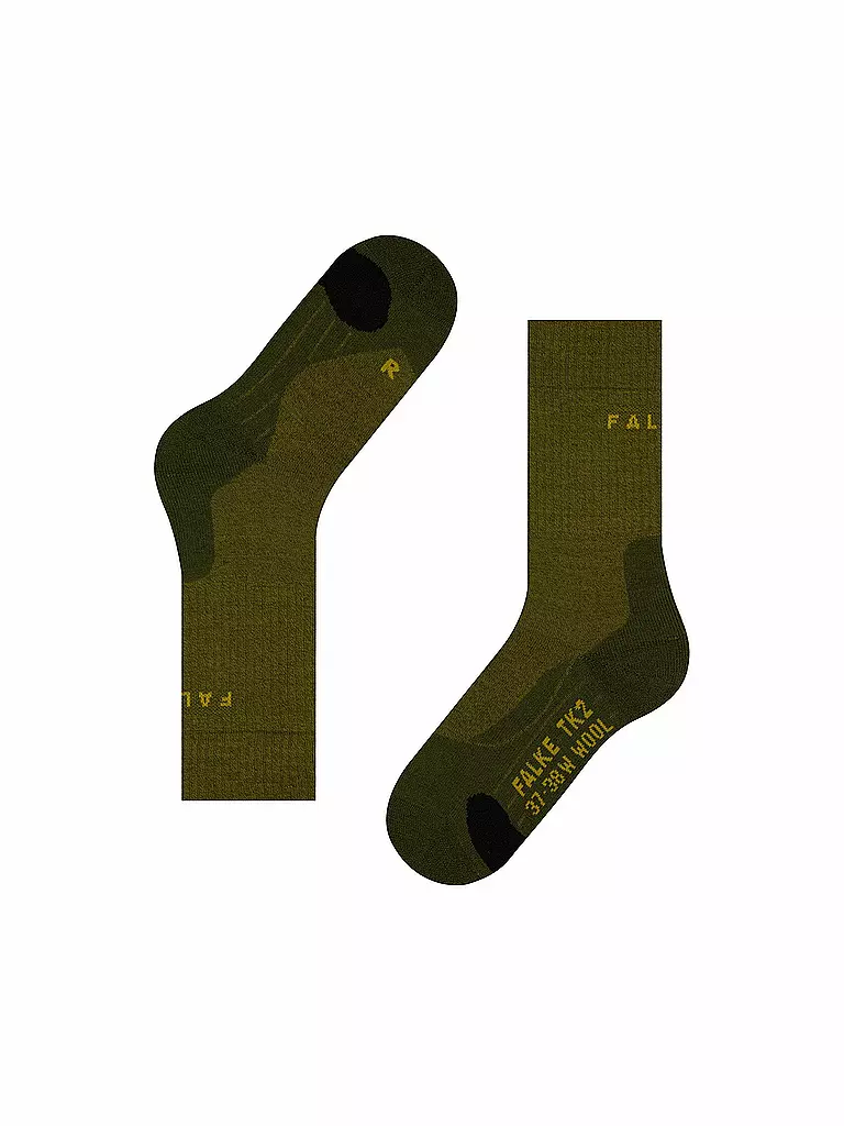 FALKE | Herren Wandersocken TK2 Wool | Oliva