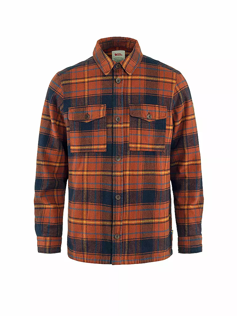 FJÄLLRÄVEN | Camicia da uomo outdoor Övik Lite Padded | Rosso scuro