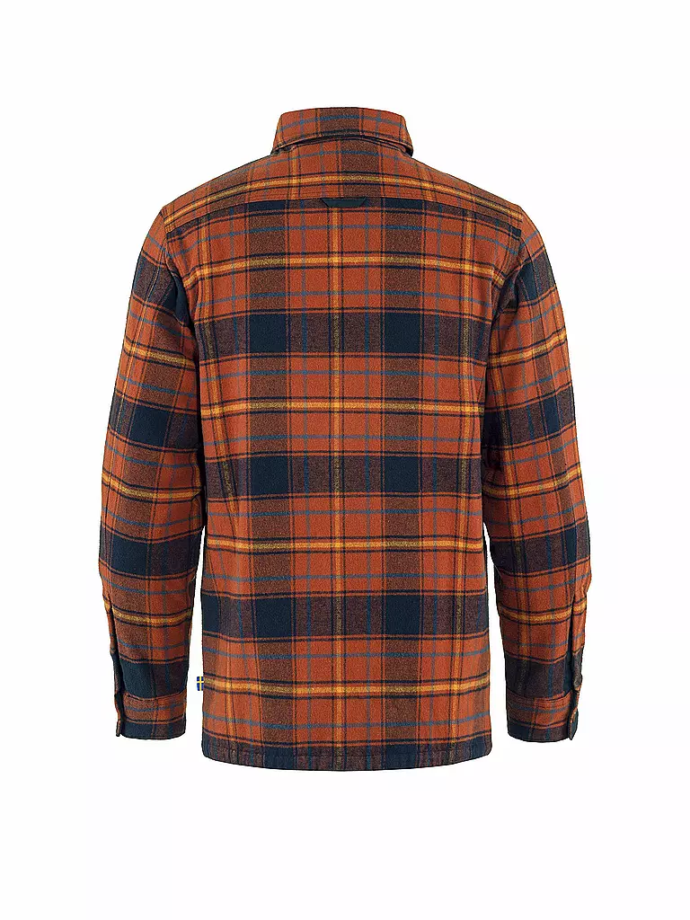 FJÄLLRÄVEN | Camicia da uomo outdoor Övik Lite Padded | Rosso scuro