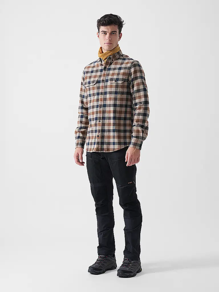 FJÄLLRÄVEN | Camicia di flanella da uomo Skog | Senape