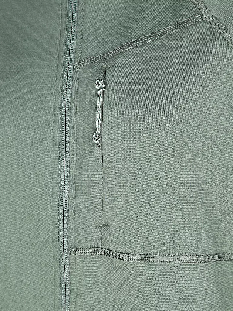 FJÄLLRÄVEN | Damen Fleecejacke Abisko Grid Fleece Hoodie | Verde chiaro