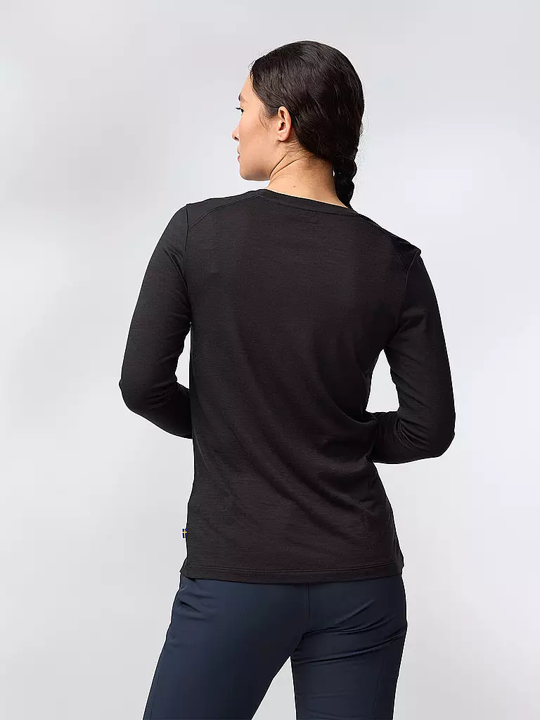 FJÄLLRÄVEN | Damen Funktionsshirt Abisko Wool | Nero