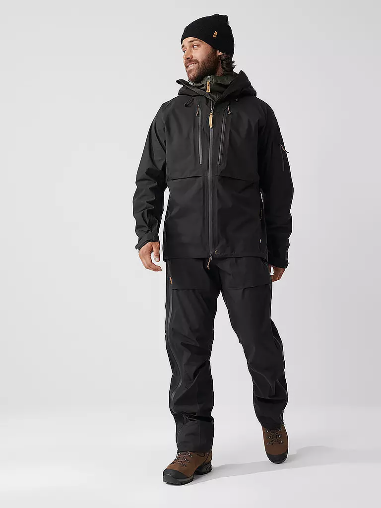 FJÄLLRÄVEN | Giacca da trekking da uomo Keb Eco Shell 3L con cappuccio | Nero