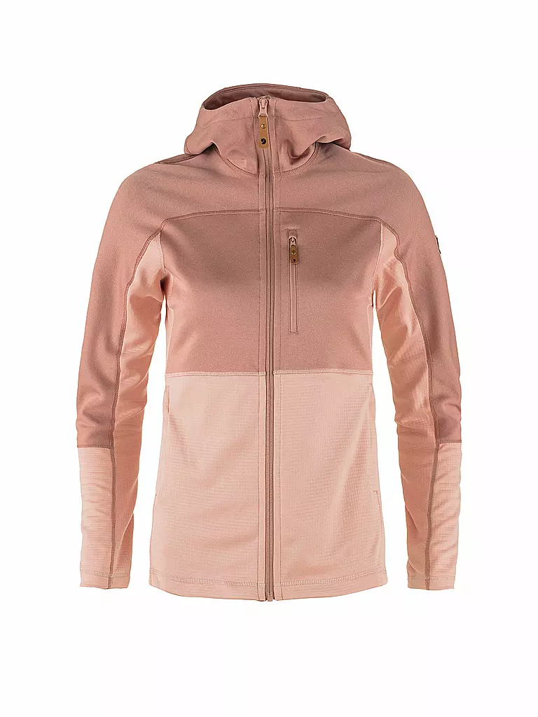 FJÄLLRÄVEN | Giacca in pile da donna Abisko Trail con cappuccio | Rosa