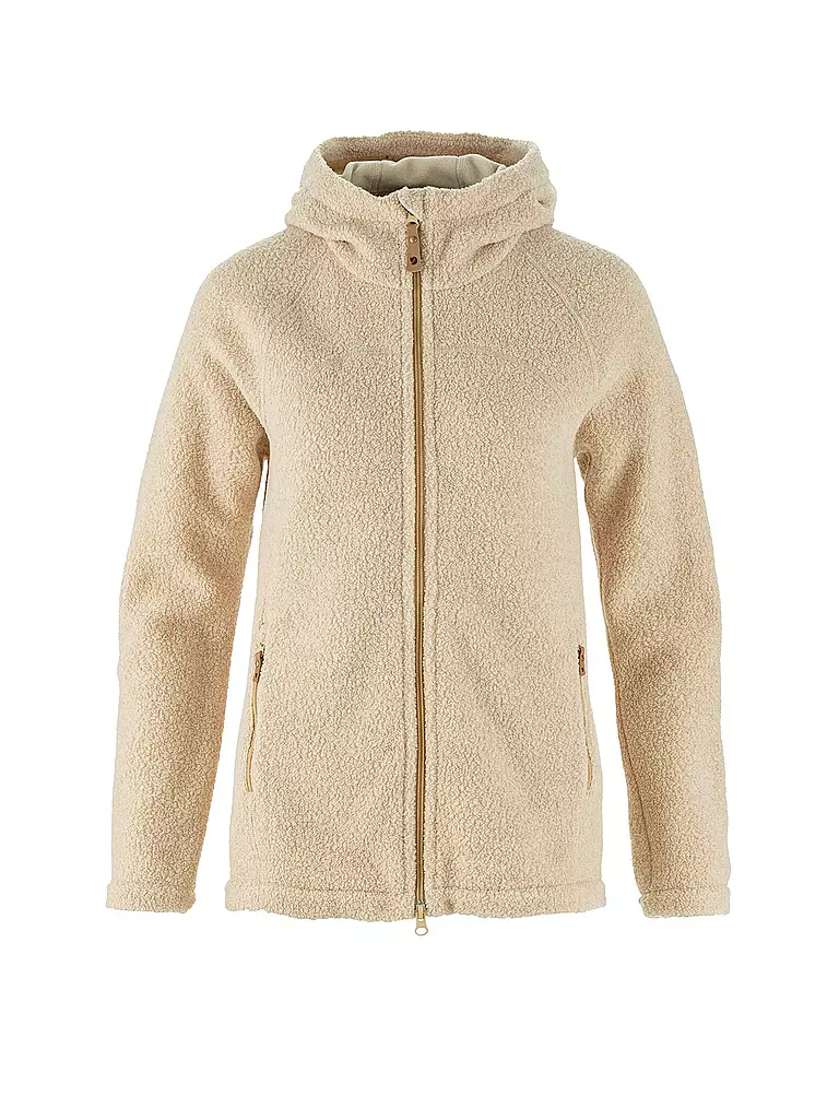 FJÄLLRÄVEN | Giacca in pile da donna Kaitum Fleece High-Loft con cappuccio | Beige