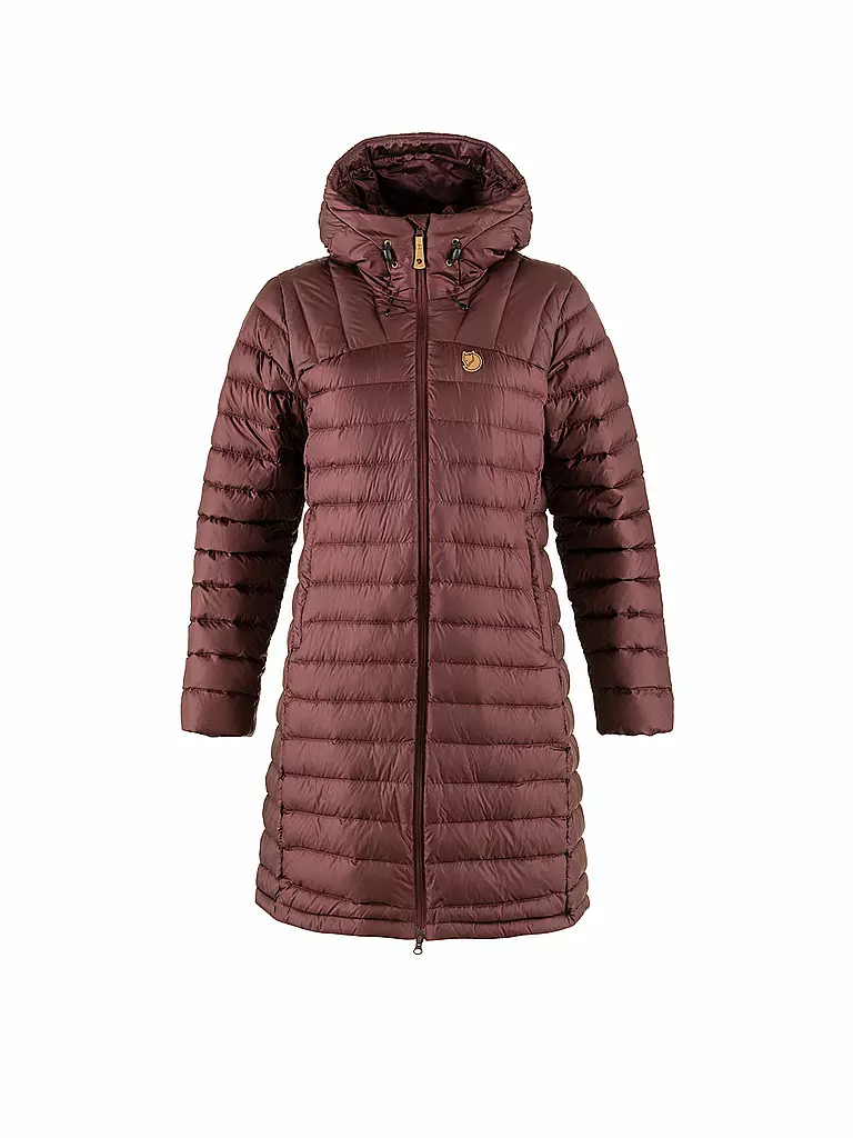 FJÄLLRÄVEN | Giacca invernale da donna Snow Flake Down Hoodie | Rosso scuro