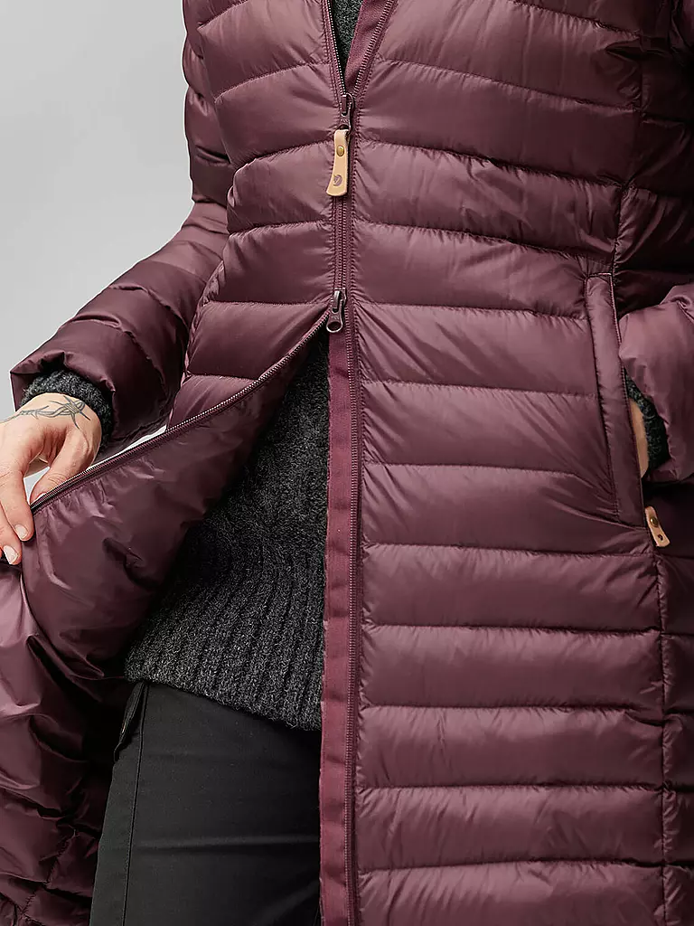 FJÄLLRÄVEN | Giacca invernale da donna Snow Flake Down Hoodie | Rosso scuro