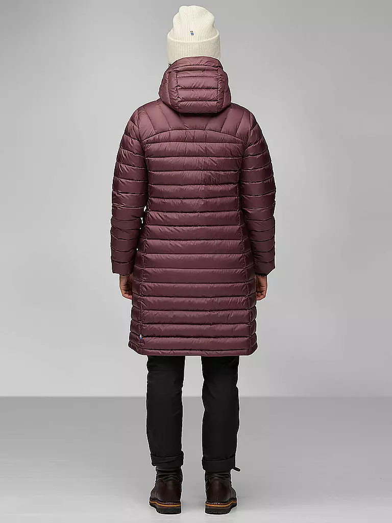 FJÄLLRÄVEN | Giacca invernale da donna Snow Flake Down Hoodie | Rosso scuro