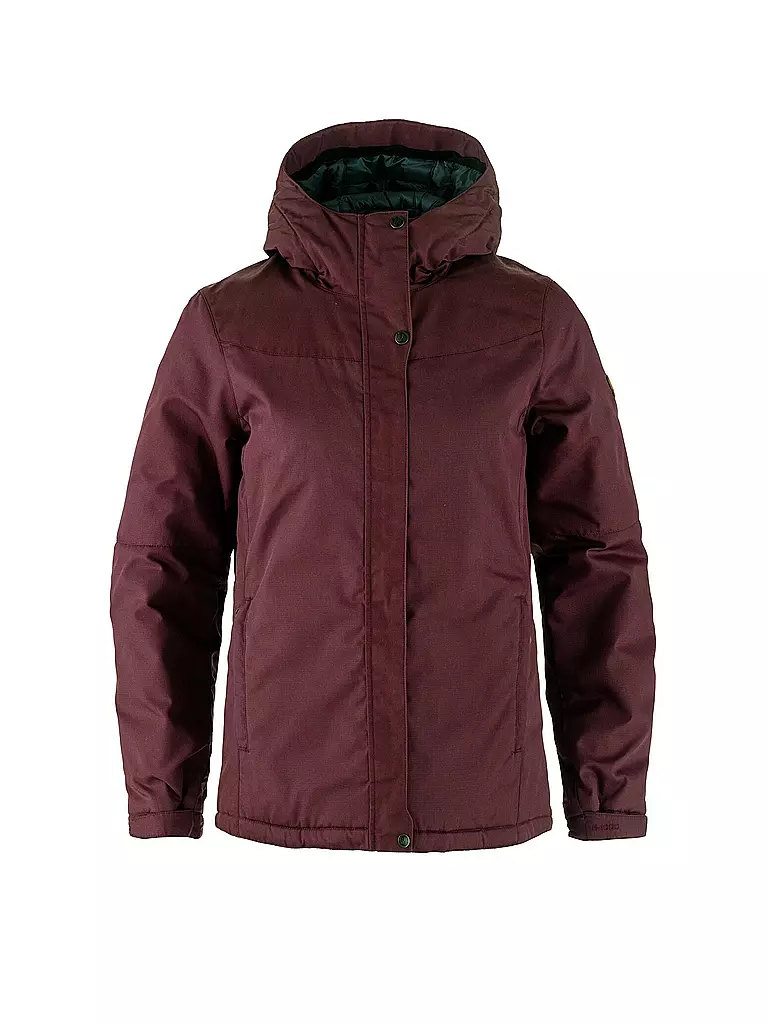 FJÄLLRÄVEN | Giacca invernale da donna Stina Padded G1000 con cappuccio | Rosso scuro