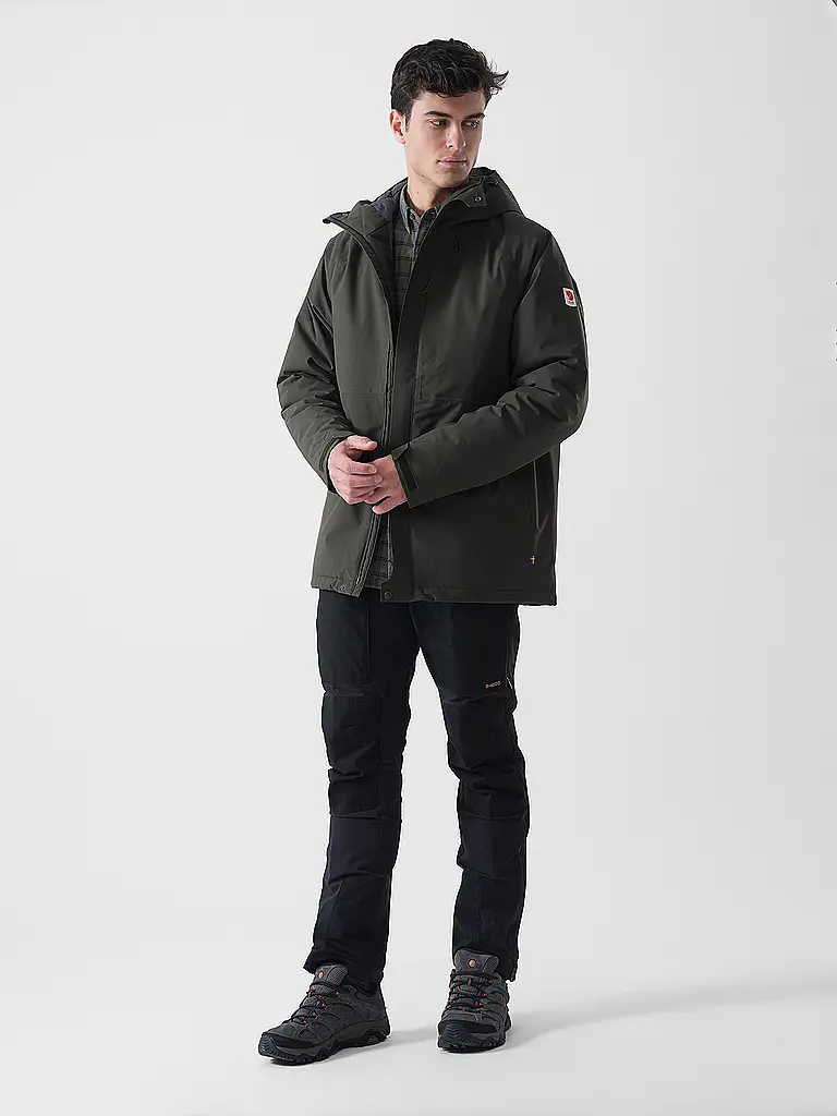 FJÄLLRÄVEN | Giacca invernale da uomo Hydratic Padded Trail | Verde scuro