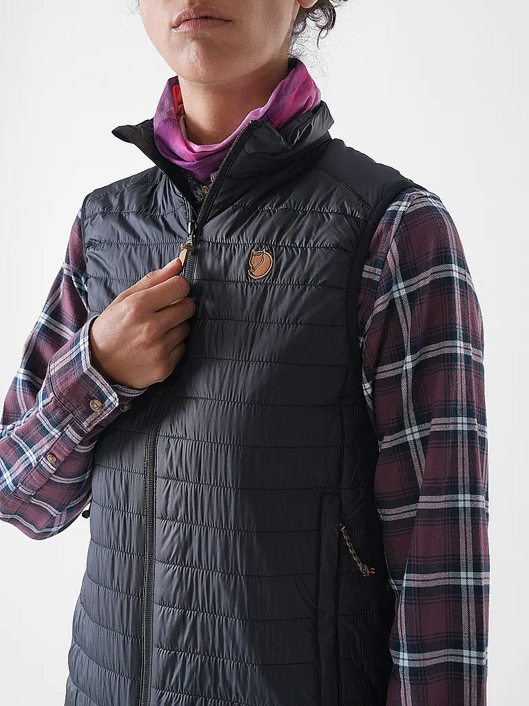 FJÄLLRÄVEN | Gilet da donna Abisko Padded Primaloft | Nero