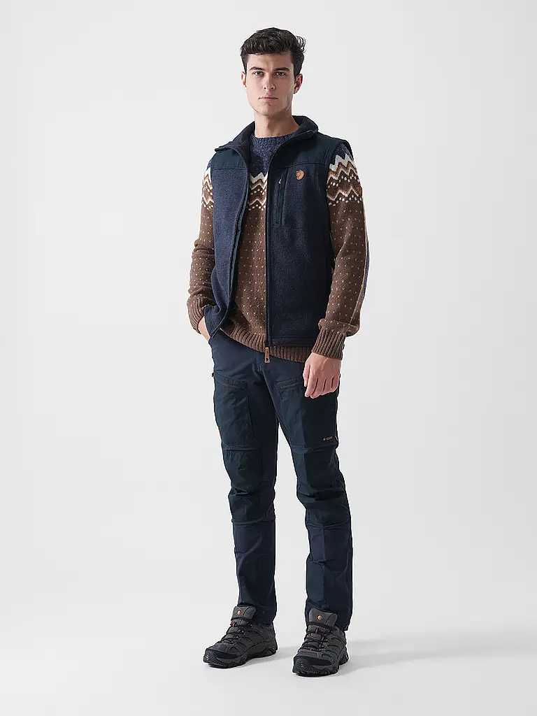 FJÄLLRÄVEN | Gilet in pile da uomo Buck Fleece | Blu scuro