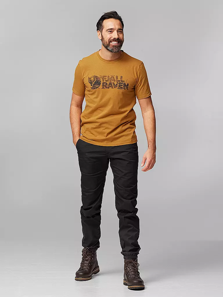 FJÄLLRÄVEN | Herren Funktionsshirt Lush Logo | Senape