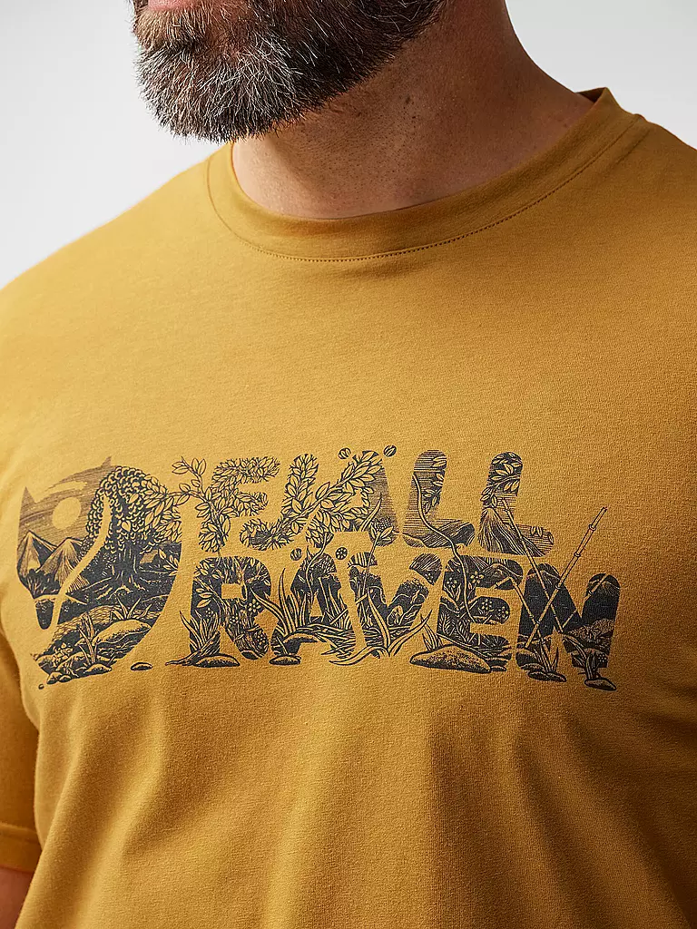 FJÄLLRÄVEN | Herren Funktionsshirt Lush Logo | Senape