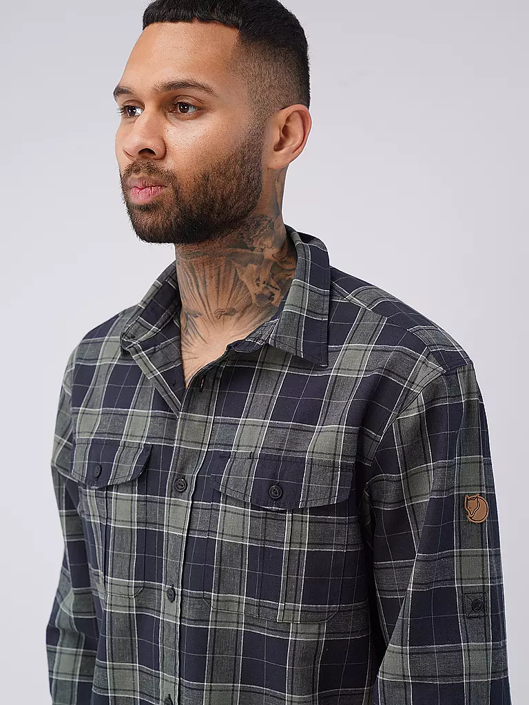 FJÄLLRÄVEN | Herren Hemd Övik Travel | Blu scuro