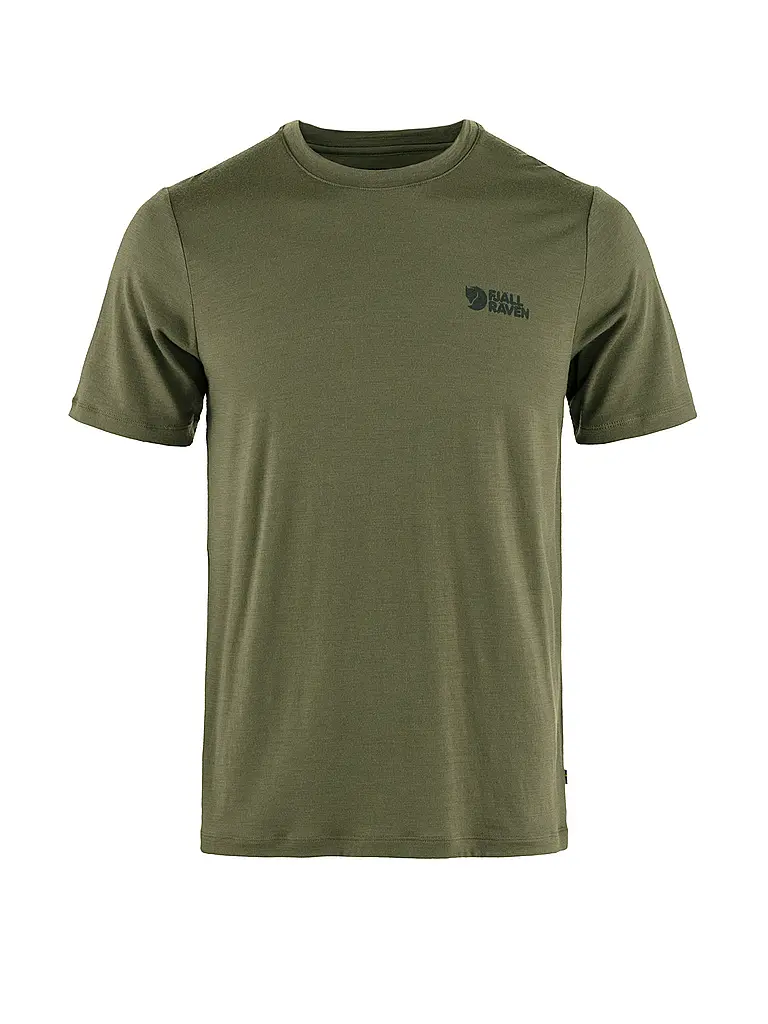 FJÄLLRÄVEN | Maglietta funzionale da uomo Abisko Wool | Oliva