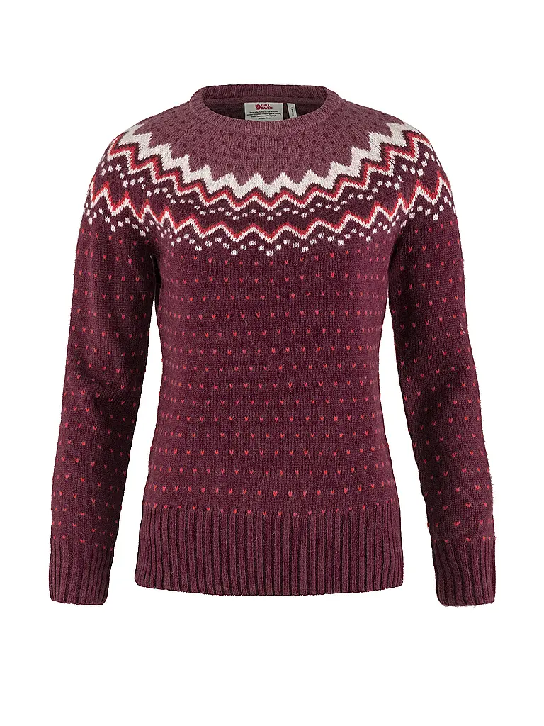 FJÄLLRÄVEN | Maglione funzionale da donna Oevik Knit in lana | Rosso scuro