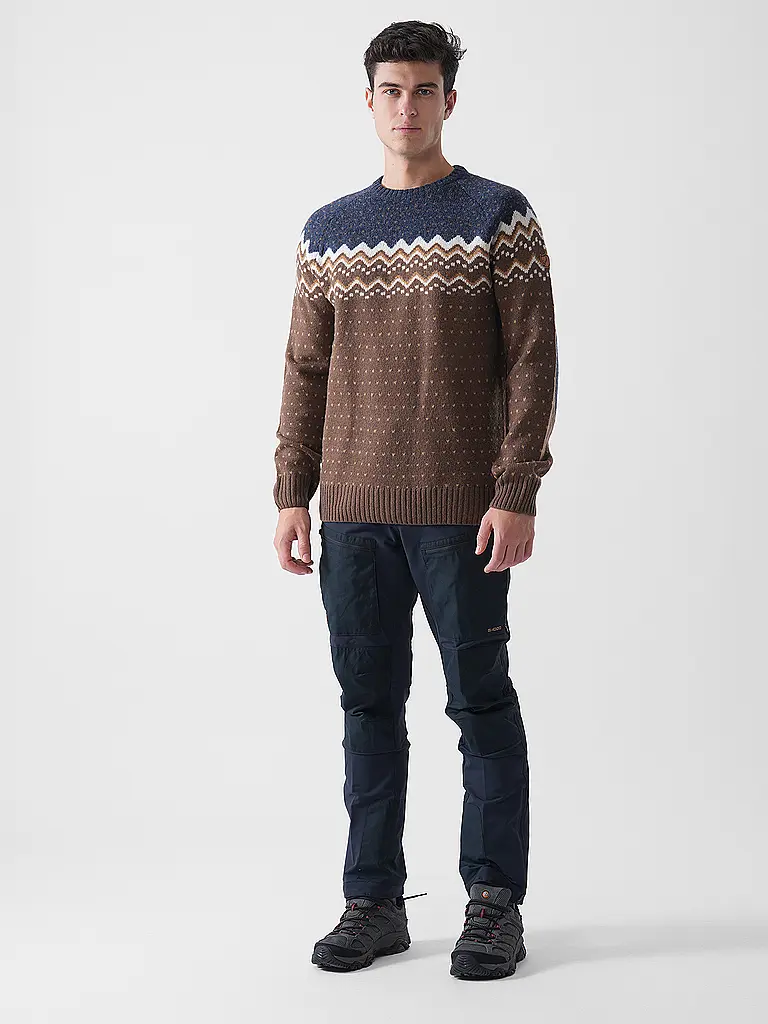 FJÄLLRÄVEN | Maglione funzionale da uomo Oevik Knit Wool | Marrone