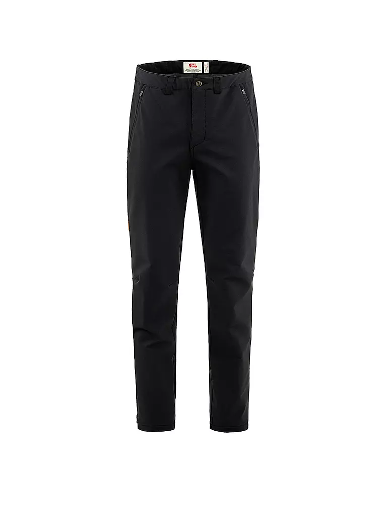 FJÄLLRÄVEN | Pantaloni softshell da trekking da uomo Abisko Winter Stretch | Nero