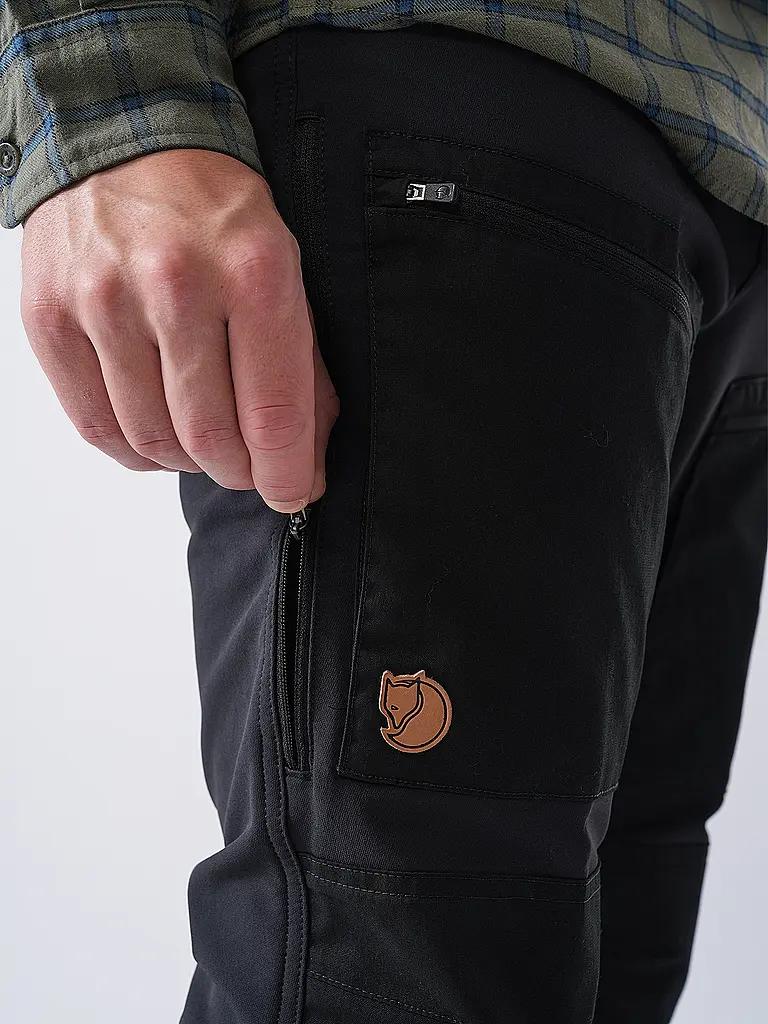 FJÄLLRÄVEN | Pantaloni softshell da uomo KEB Agile Winter | Nero