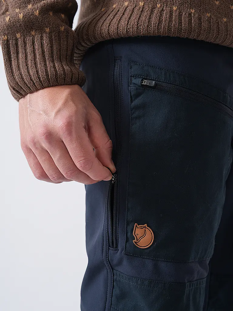FJÄLLRÄVEN | Pantaloni softshell da uomo KEB Agile Winter | Blu scuro