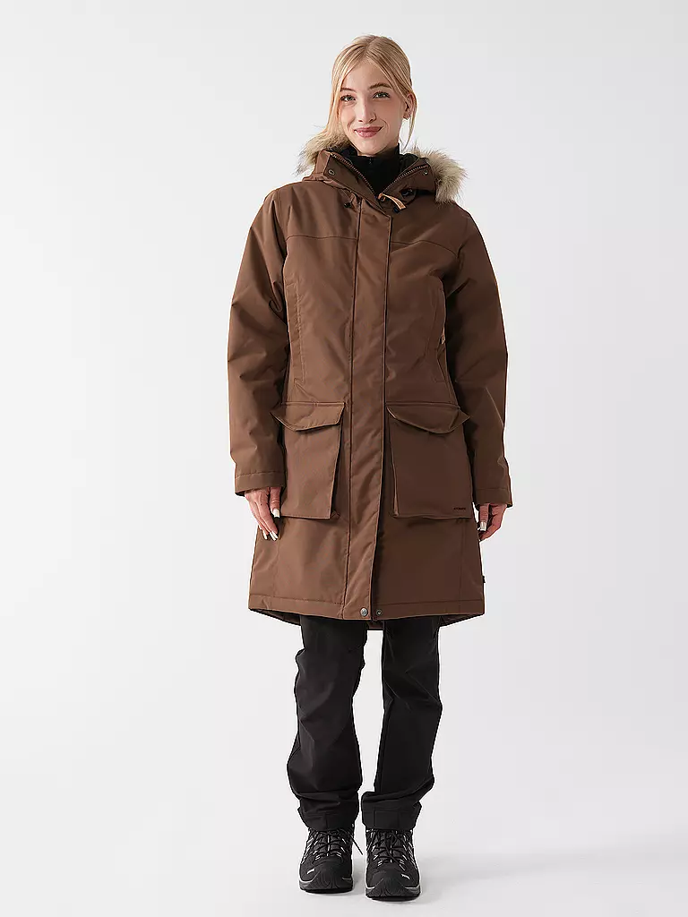 FJÄLLRÄVEN | Parka invernale da donna Nuuk Lite con cappuccio | Marrone