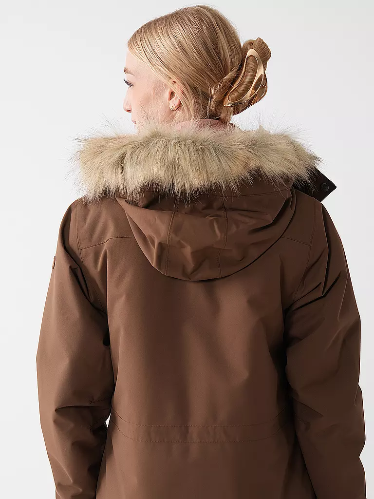 FJÄLLRÄVEN | Parka invernale da donna Nuuk Lite con cappuccio | Marrone