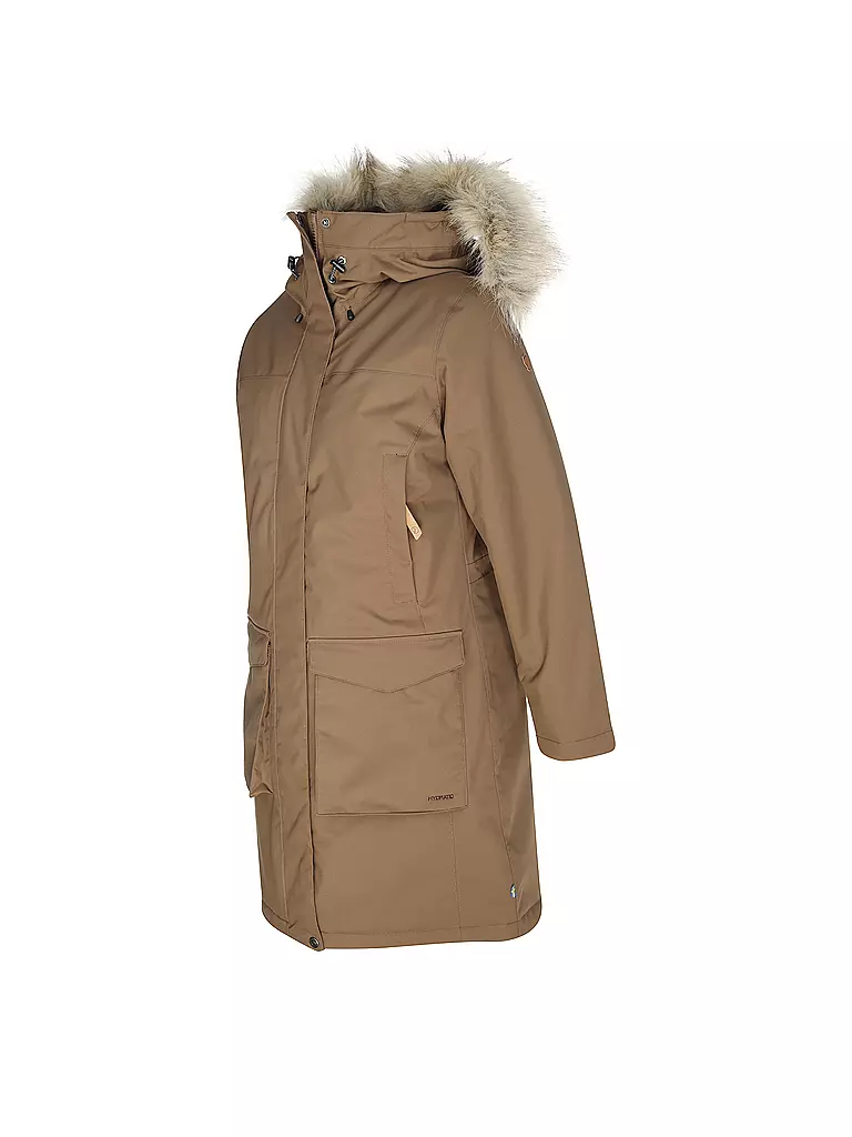 FJÄLLRÄVEN | Parka invernale da donna Nuuk Lite con cappuccio | Marrone