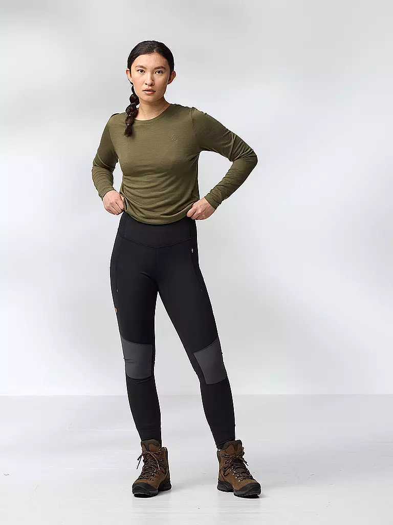 FJÄLLRÄVEN | Tight da trekking da donna Abisko Värm | Nero