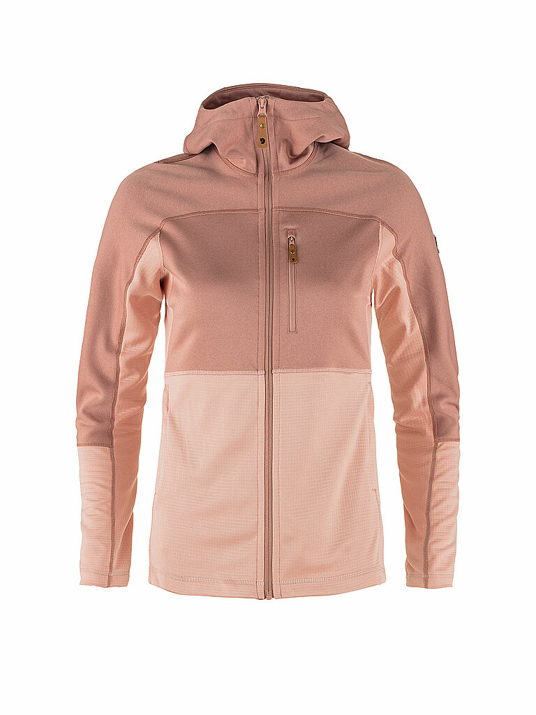 Giacca in pile da donna Abisko Trail con cappuccio rosa L