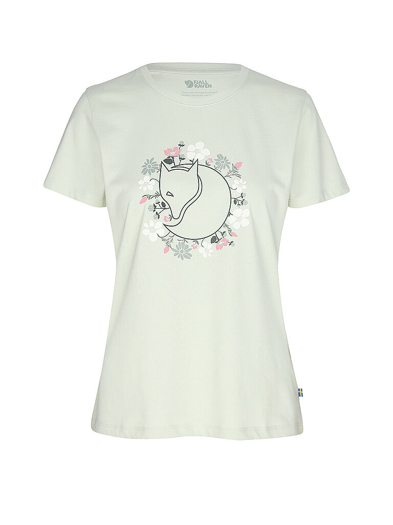 T-shirt da donna Fjällblomster Fox verde chiaro S