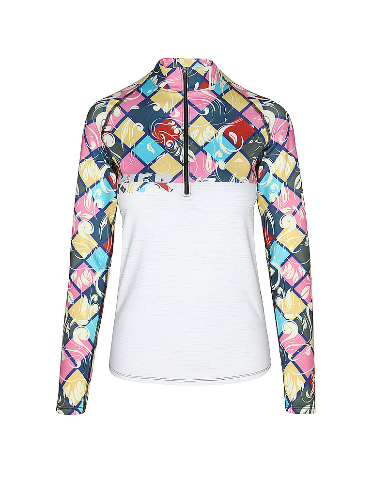 Zipshirt intimo da donna per sci e montagna grigio chiaro S