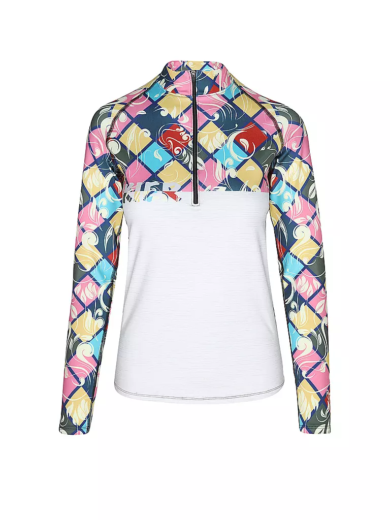 FREISEIN | Zipshirt intimo da donna per sci e montagna | Grigio chiaro