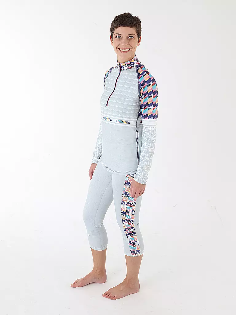 FREISEIN | Zipshirt intimo da donna Sky Fever | Grigio chiaro
