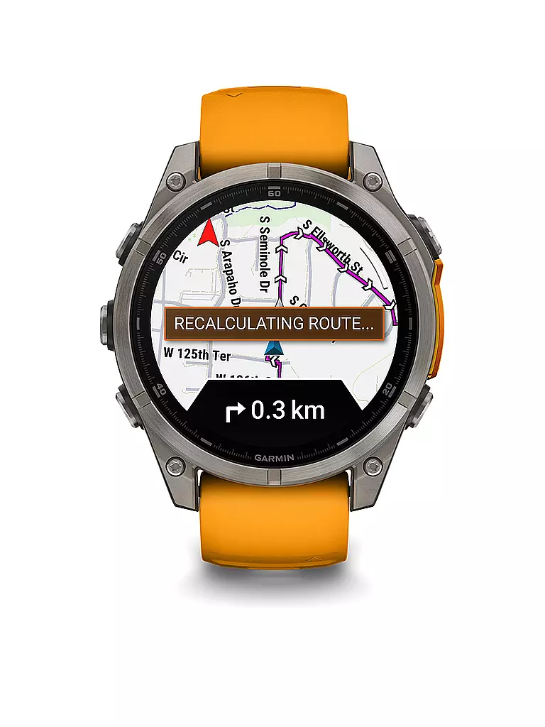 GARMIN | Smartwatch GPS multisport Fenix 8 Amoled Sapphire 47mm | Arancione