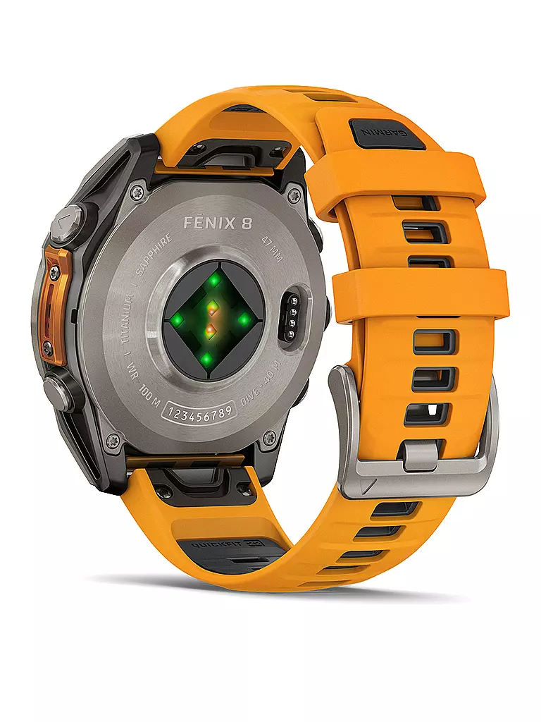 GARMIN | Smartwatch GPS multisport Fenix 8 Amoled Sapphire 47mm | Arancione