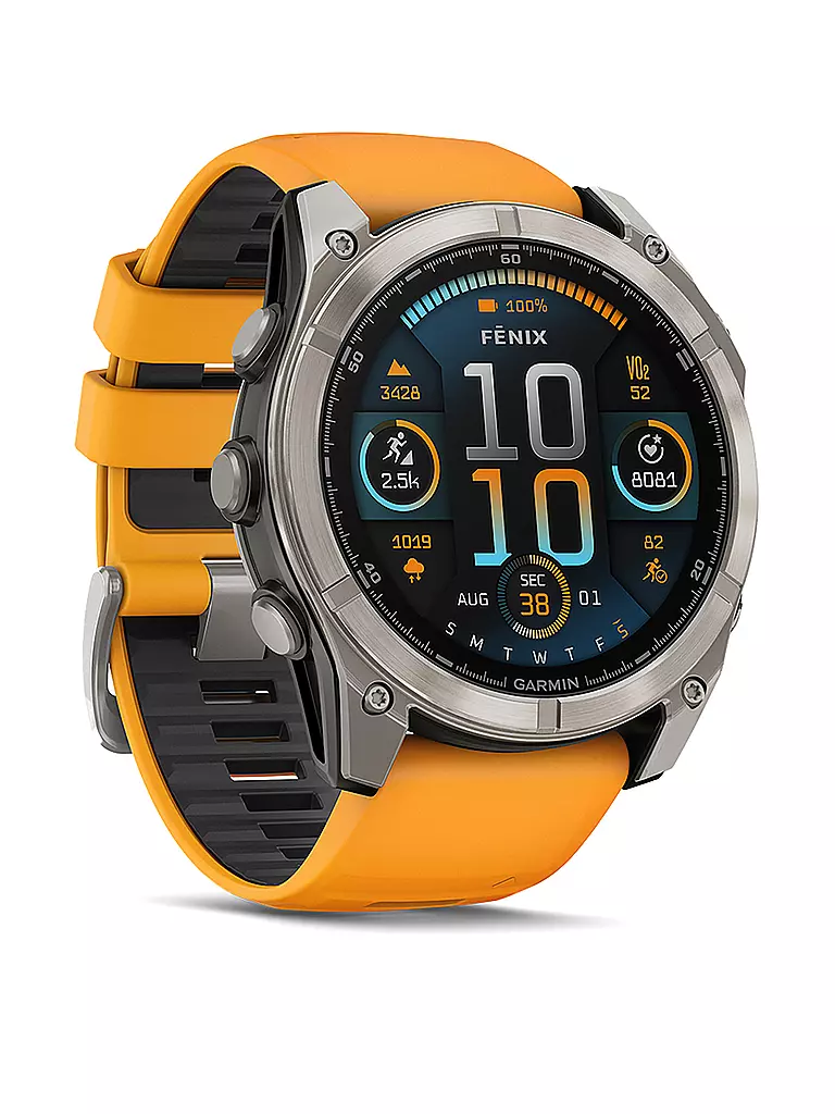 GARMIN | Smartwatch GPS multisport Fenix 8 Amoled Sapphire 51 mm | Arancione