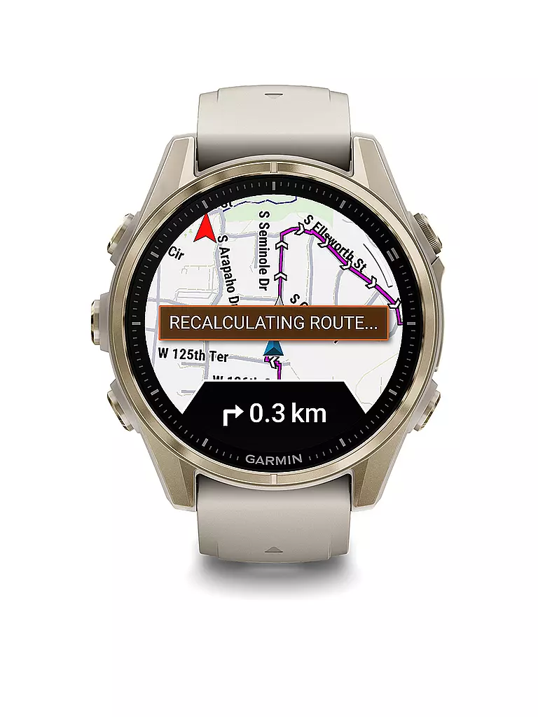 GARMIN | Smartwatch multisport GPS Fenix 8 Amoled Sapphire 43 mm | Beige