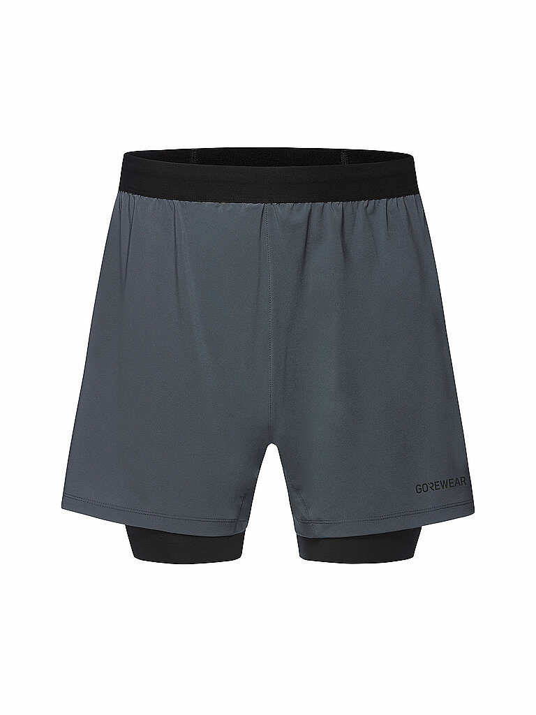 Short da corsa uomo Concurve 5 2in1 grigio XXL
