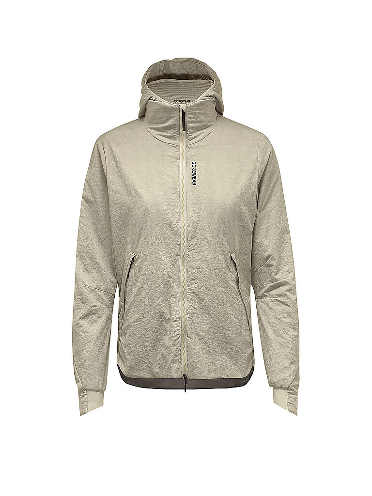 Giacca da running da donna CONCURVE WINDSTOPPER® beige XL