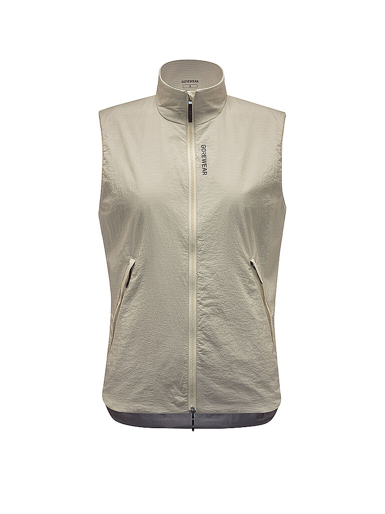 Gilet da running da donna CONCURVE WINDSTOPPER® beige XL