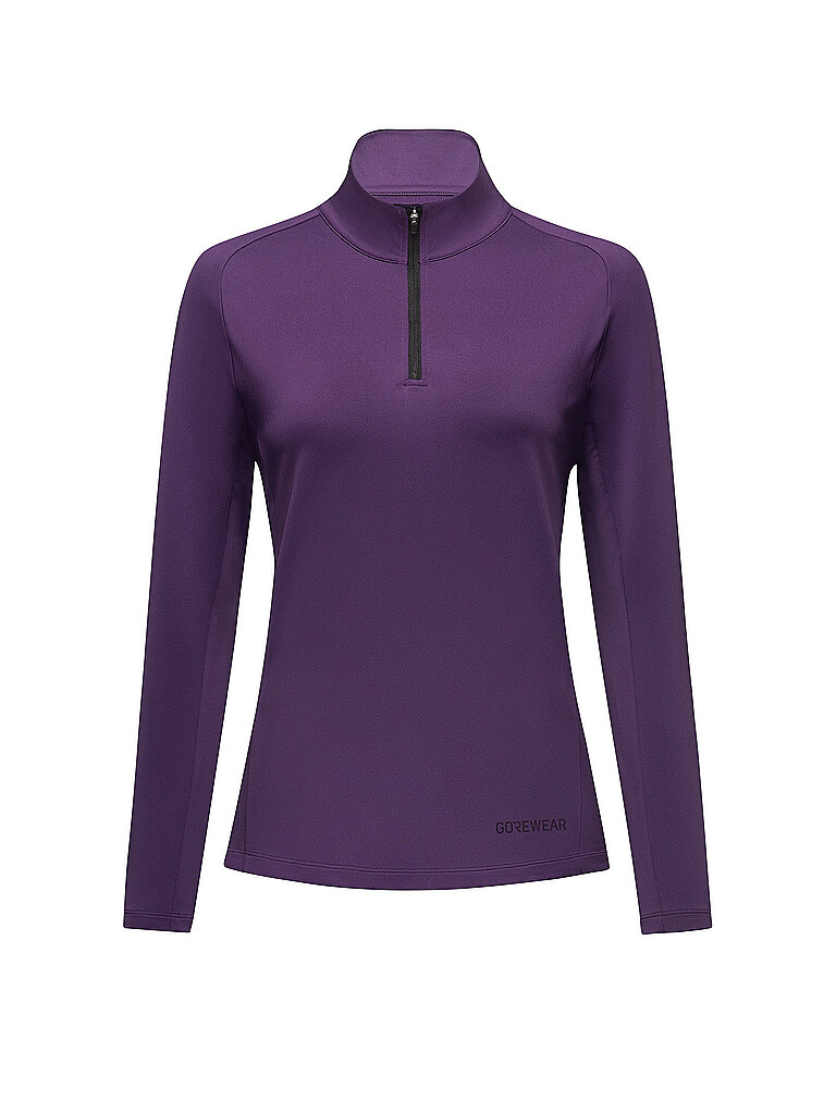 Maglia da running da donna Everyday con zip da 1/4 viola 38