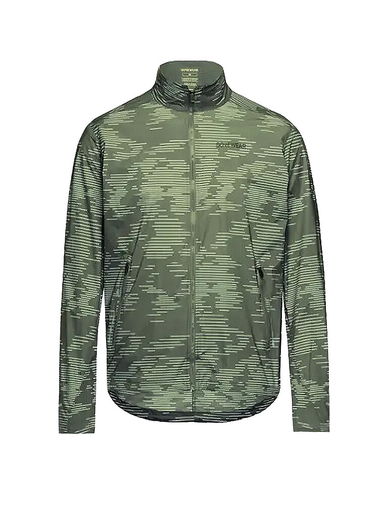 Giacca da running da uomo CONCURVE Electro Windbreaker verde scuro S