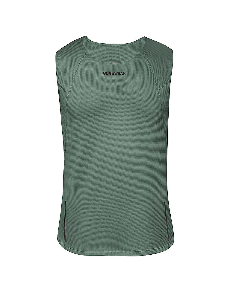Canotta da running da uomo Contest 2.0 verde scuro S