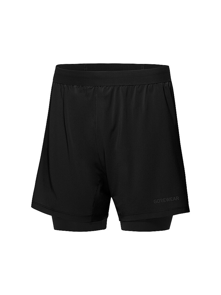 Pantaloncini da running da uomo Concurve 5 2in1 nero XXL