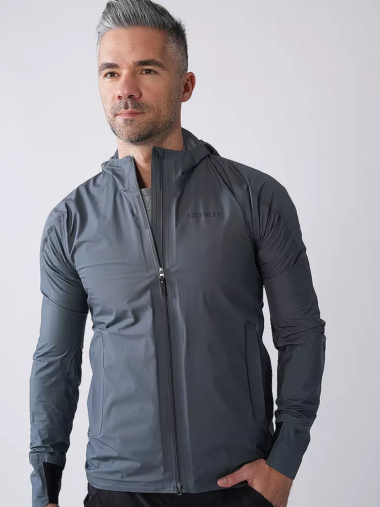 GOREWEAR | Giacca da running da uomo Concurve Gore-Tex | Grigio